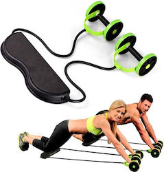 Newest 2204161 0423997840001 Abdominal Trainer Green with Resistance Bands