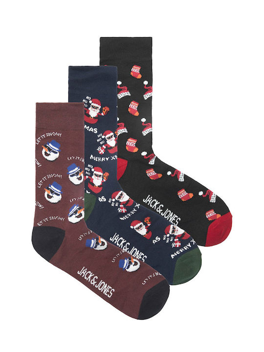 Jack & Jones Коледни чорапи Oxblood Red 3 опаковки