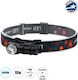 GloboStar Rechargeable Headlamp LED IP54 with Maximum Brightness 1000lm Black