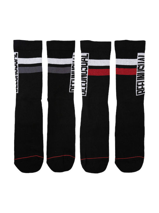 Bee. Unusual. Solids Crew Socks With Black Patterns 2Pack