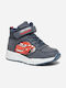 Kinder Sneaker High mit Bügel- und Schleifenverschluss Marineblaue