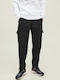 Pantaloni Bărbați Cargo Elastic Regular Fit Negru