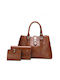 Σετ Γυναικεία Τσάντα Ώμου Light Brown