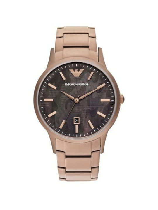 Emporio Armani Battery Watch with Metal Bracelet Pink Gold