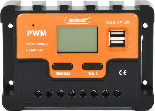 Andowl Ρυθμιστής Φόρτισης PWM 12V 10A