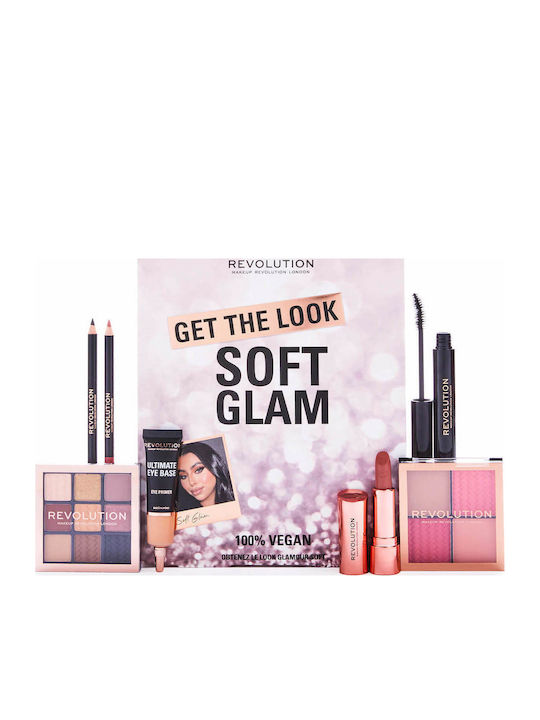 Revolution Beauty Get The Look Soft Glam Σετ Μακιγιάζ για Πρόσωπο, Μάτια & Χείλη 7τμχ