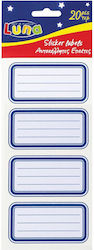 Luna Notebook Labels 20pcs