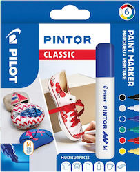 Pilot Pintor Classic SW-PTM-C6 Dauerhafte Marker Blau Set 6 Stück Pilot Pintor Classic SW-PTM-C6 Dauerhafte Marker Blau Set 6 Stück