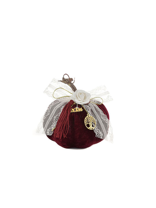 Happyness charms pumpkin burgundy 12cm.