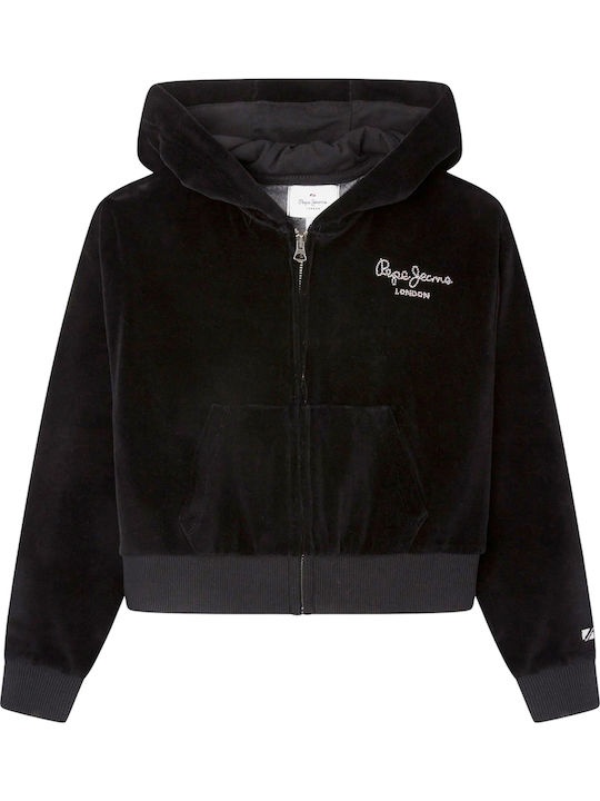 Kids Sweatshirt Cardigan Black Evora