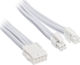 Silverstone 8-pin EPS - 4 пина EPS / 8-pin EPS Кабел 0.3м Бял (SST-PP07E-EPS8W-V2)