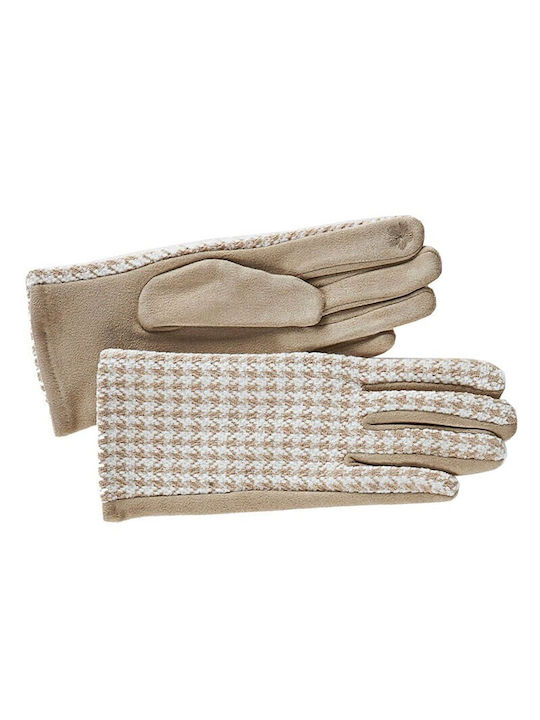 Verde Women's Touch Gloves Beige