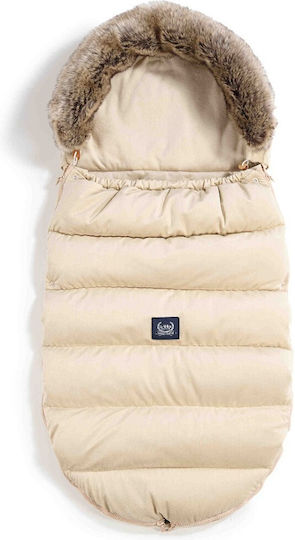 La Millou Aspen Uni Velvet Stroller Footmuff with Velvet Lining 110x50cm Beige