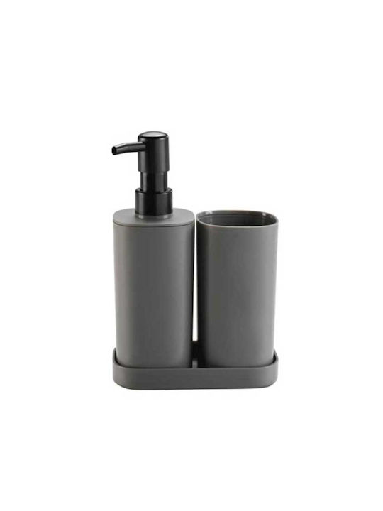 Spitishop L-C Vita Plastic Bathroom Accessory Set Gray 2pcs