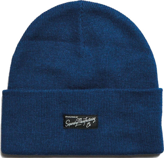Vintage Classic Beanie Unisex Beanie Knitted in Blue color