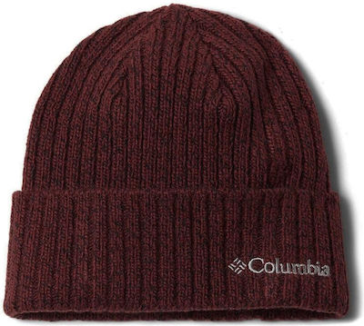 Watch Cap Beanie Unisex Beanie mit Rippstrick in Burgundisch Farbe