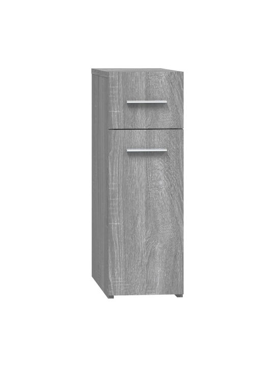 Office Storage Chipboard Cabinet Gray L20xW45.5xH60cm