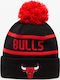 Chicago Bulls Jake Pom Pom Beanie Căciulă Simplu Pentru Bărbați Tricotată Neagră