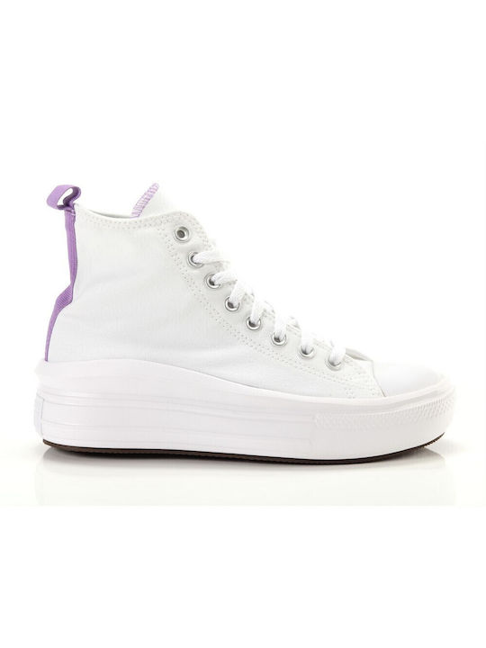 Converse Παιδικά Sneakers High Chuck Taylor All Star Move Hi Λευκά