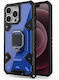 Techsuit Honeycomb Armor Ring Back Cover Σιλικόνης 1.3mm Black/Blue (iPhone 13 Pro)