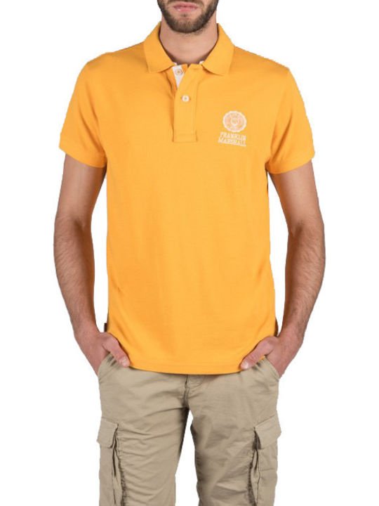 Franklin & Marshall Ανδρικό T-shirt Polo Κίτρινο