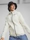 Women's Short Sports Jacket Waterproof and Windproof for Spring or Autumn with Hood Beige