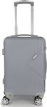 Playbags PS828 Cabin Travel Suitcase Hard Silver with 4 Wheels Height 52cm. ps828-18