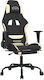 vidaXL 345480 Fabric Gaming Chair with Footrest...