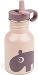 Done by Deer Kids Stainless Steel Water Bottle Ozzo Powder Pink 350ml