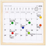 Kikkerland Planner Magnetic Hanging Dry Erase Board 34x34cm