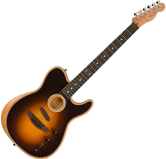Fender Semi-Acoustic Guitar Acoustasonic Tele Cutaway Burst