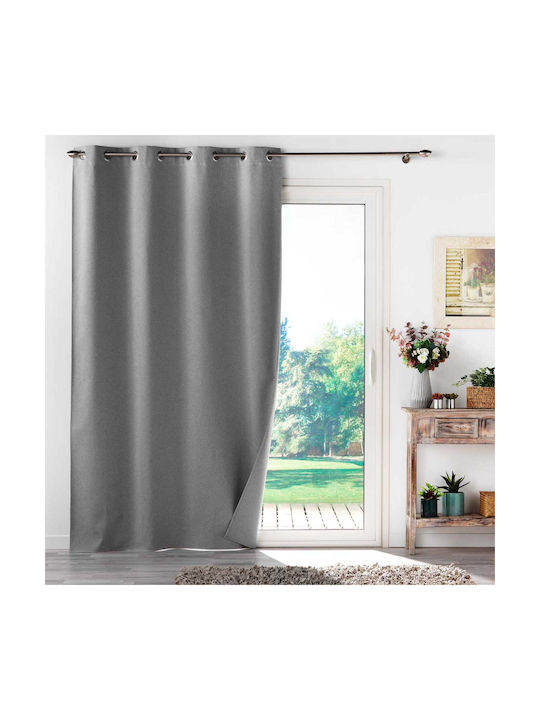 Curtain with Grommets L-C Occultiss Grey 135x260cm