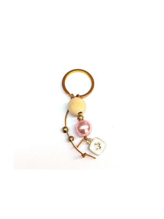 Handmade pink key ring for girl