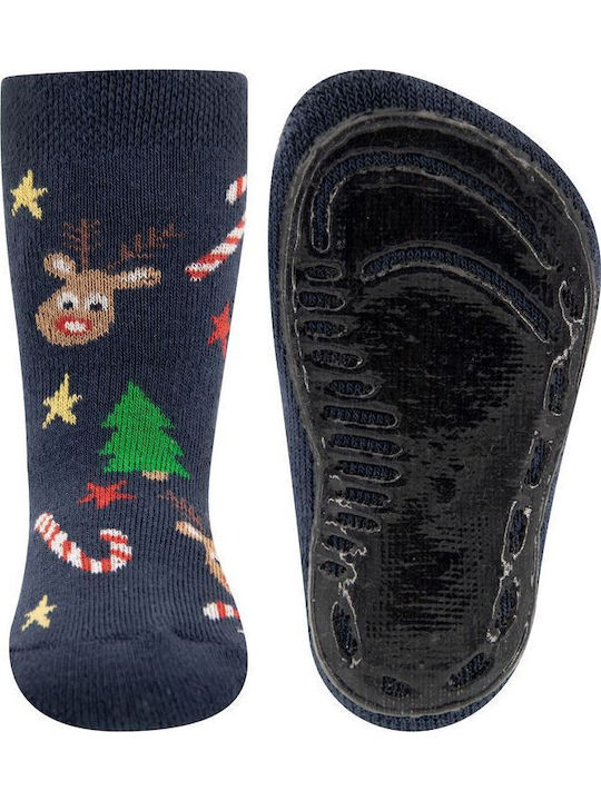 Ewers Rutschfeste Lange Kindersocken Marineblau