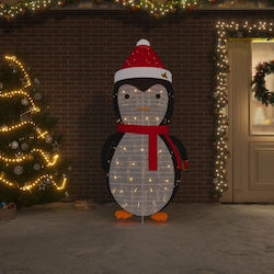 vidaXL Leuchtend Weihnachtsfigur Stoff Pinguin Weiß Elektrisch 180cm Außenbereich