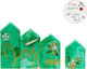 Parisis Christmas Wooden Figure Sign Green Composition 2023 4pcs