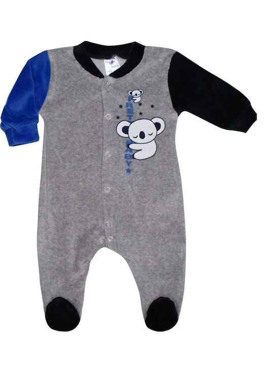 Pretty Baby -377 Baby Bodysuit Long-Sleeved Gray