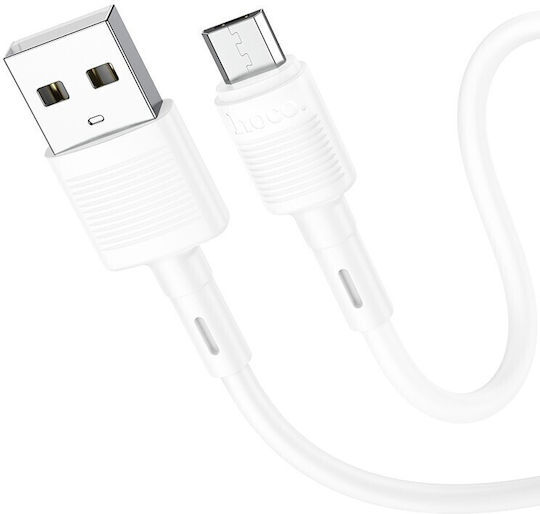 Hoco X83 Victory Regular USB 2.0 to micro USB Cable Λευκό 1m