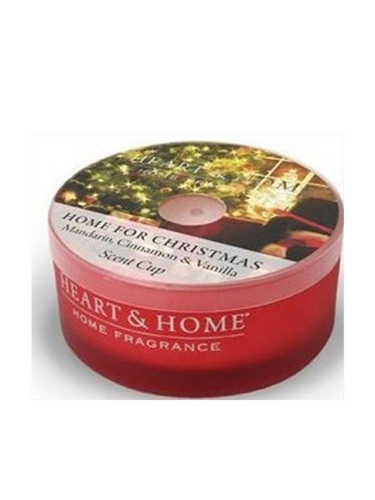Heart & Home Χριστουγεννιάτικο Κερί Κόκκινο Home for Christmas