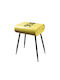 Rectangular Side Coffee Table Delf 4 Metal Yellow / Black W41xL30xH30cm