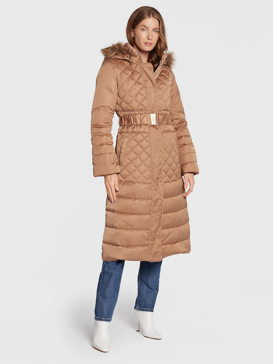 Guess Marlene Μακρύ Γυναικείο Puffer Μπουφάν με...