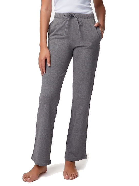 Minerva Winter Damen Pyjama-Hose Anthracite Melange