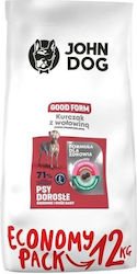 John Dog Good Form Dry Dog Food for All Breeds with Beef and Chicken 12kg