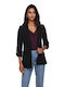 Only Long Women's Waisted Blazer Black