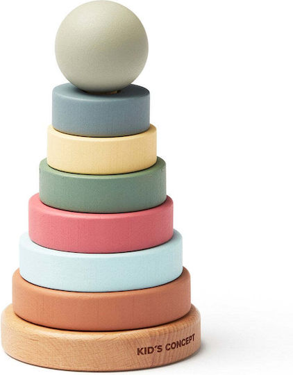 Kids Concept Stacking Toy Stacking Pyramid made of Wood for 12++ Months