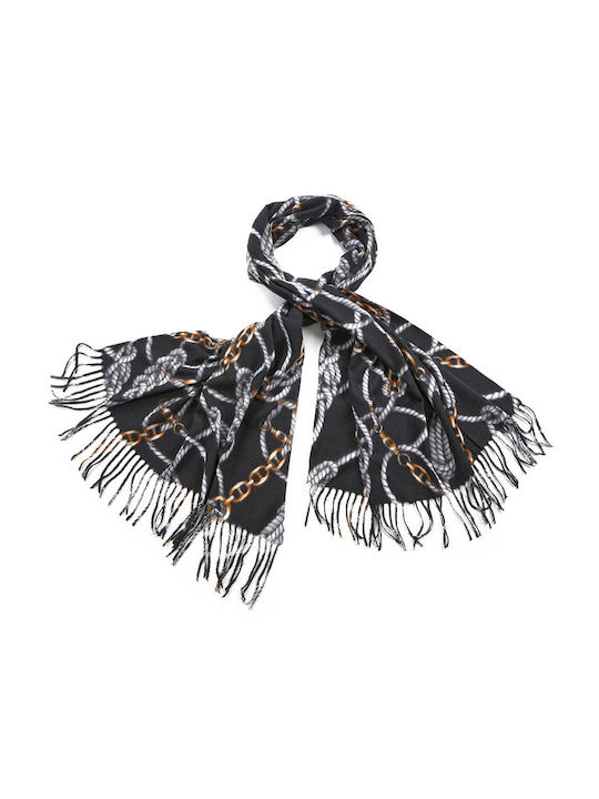 Verde 06-0951 Women's Wool Scarf Black