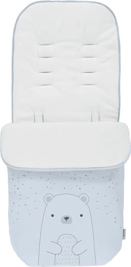 Kikka Boo Polar Bear Universal Waterproof Stroller Footmuff with Fleece Lining 85x48cm Light Blue