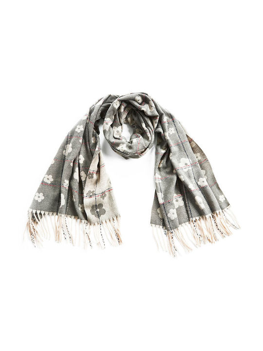 Verde 06-0991 Women's Wool Scarf Gray