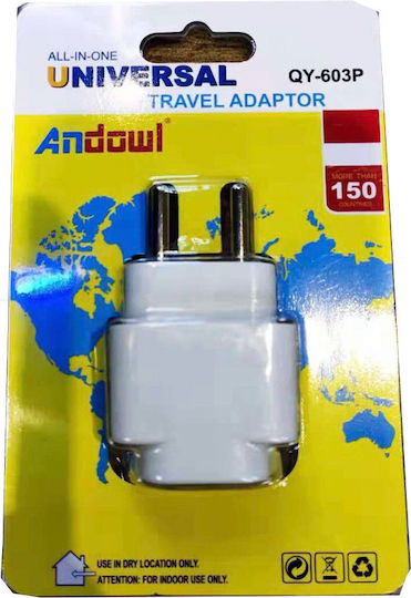 Andowl Адаптер за контакт от Универсален в Гърция