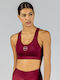 R3 Glow Women's Athletic Sports Bra Cherry with Removable Padding